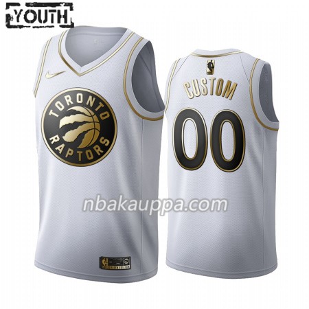 Toronto Raptors Custom Nike 2019-2020 Valkoinen Golden Edition Pelipaidat Swingman - Lasten
